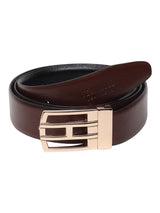 Men's Brown Casual Solid Leather Belt