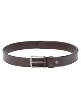 Men's Brown Casual Solid Leather Belt