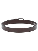 Men's Brown Casual Solid Leather Belt