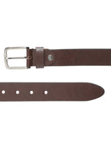 Men's Brown Casual Solid Leather Belt