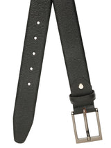 Men's Black Casual Solid Leather Belt