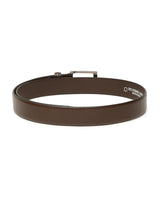 Men's Brown Casual Solid Leather Belt