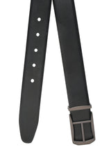 Men's Black Casual Solid Leather Belt