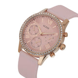 Women's Pink Solid Round 40 mm Analogue Watch - U1135L2M