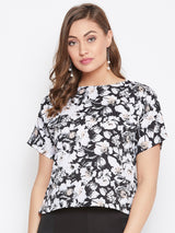Women's Multicolor Casual Floral Printed Top