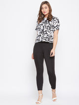 Women's Multicolor Casual Floral Printed Top