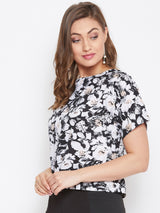 Women's Multicolor Casual Floral Printed Top