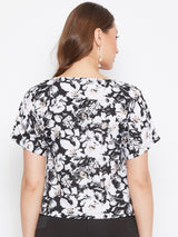 Women's Multicolor Casual Floral Printed Top