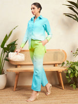 Women's Multicolor The Alia Set - Shaded Cotton Linen 2 Piece Set