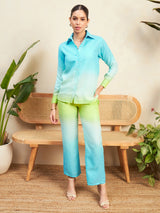 Women's Multicolor The Alia Set - Shaded Cotton Linen 2 Piece Set