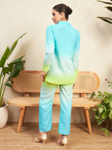 Women's Multicolor The Alia Set - Shaded Cotton Linen 2 Piece Set