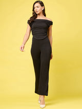 Women's Black Casual Solid Regular Fit Sleeveless Tops
