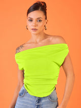 Women's Green Casual Solid Regular Fit Sleeveless Tops