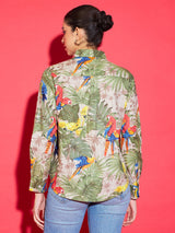 Women's Multicolor Casual Printed Regular Fit Full Sleeves Shirt