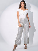 Women's White Casual Solid Regular Fit Sleeveless Tops