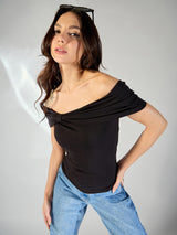 Women's Black Casual Solid Regular Fit Sleeveless Tops