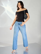 Women's Black Casual Solid Regular Fit Sleeveless Tops