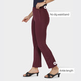 Women's Red Sports Regular Fit Solid Pant