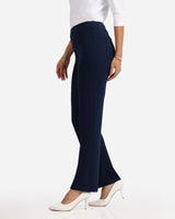 Women's Blue Solid Sports High Rise Trouser