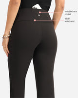 Women's Black Solid Sports High Rise Trouser