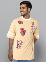 Men's Oversized Tom & Jerry Printed Round Neck Tshirt