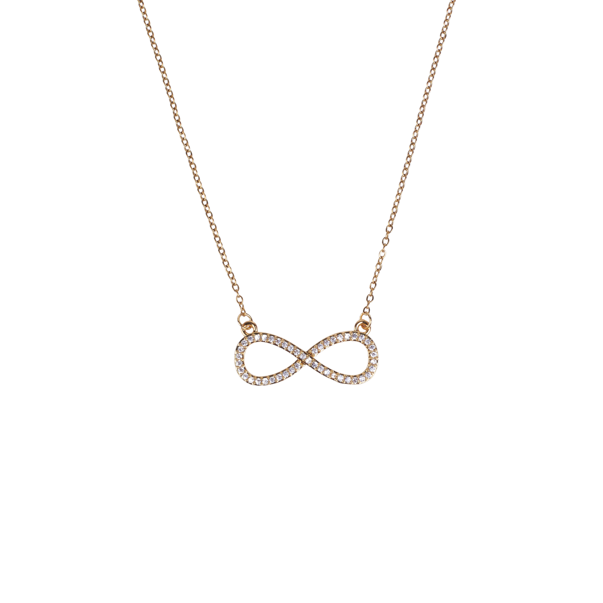 Women's Infinity Love Golden Crystal Necklace