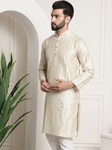 Men's White Full Sleeves Straight Kurta