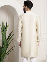 Men's White Full Sleeves Straight Kurta