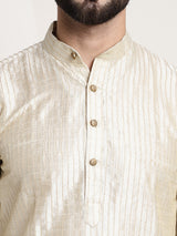 Men's White Full Sleeves Straight Kurta