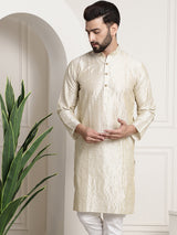 Men's White Full Sleeves Straight Kurta