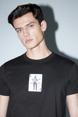 Men's Black Casual Solid Regular Fit Half Sleeves Tshirt
