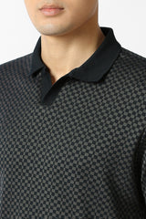 Men's Grey Casual Printed Regular Fit Half Sleeves Tshirt