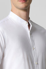 Men's White Formal Solid Slim Fit Full Sleeves Shirt