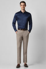 Men's Blue Formal Solid Slim Fit Full Sleeves Shirt