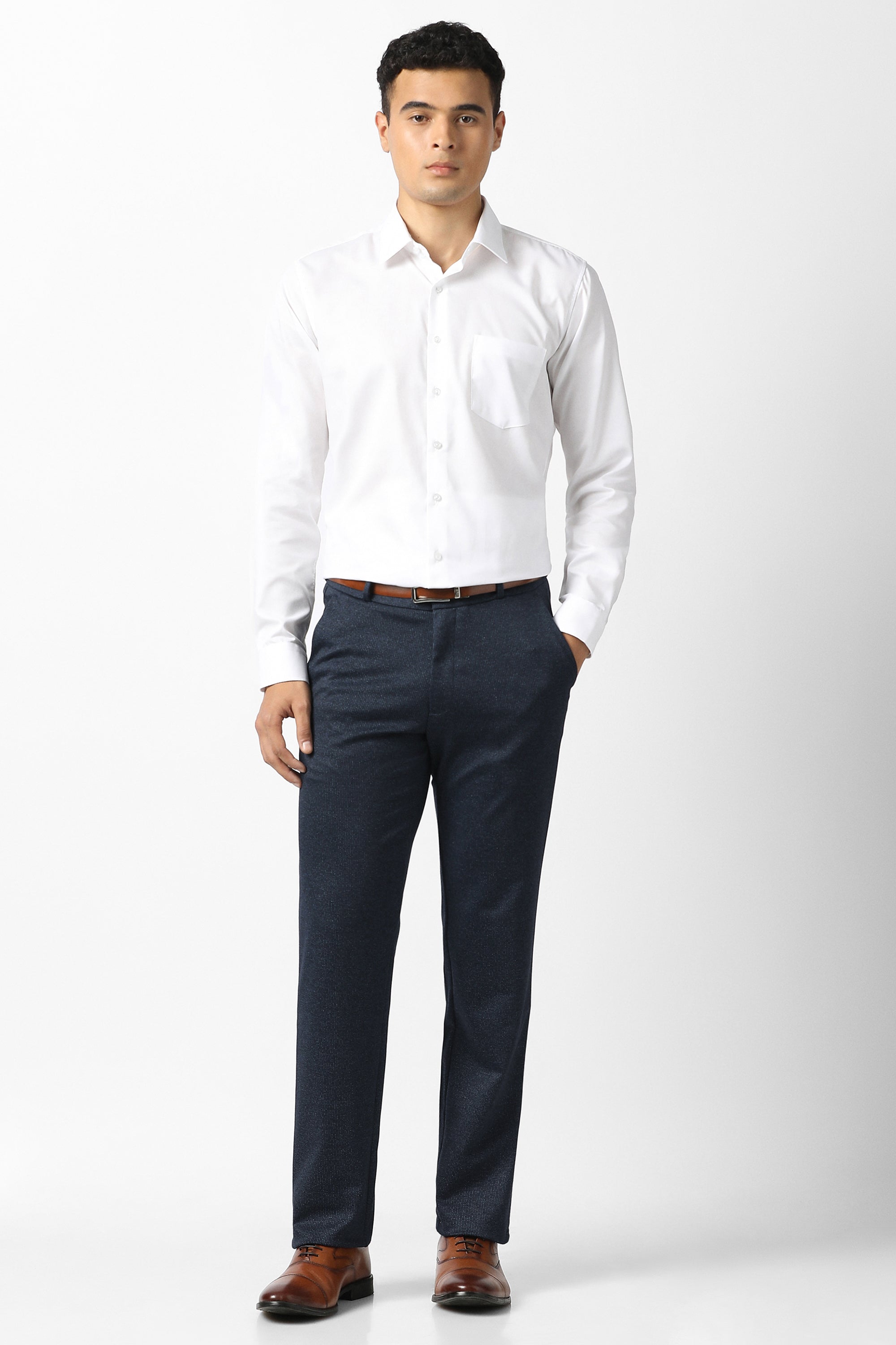 Men's Navy Slim Fit Trouser