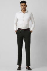 Men's Olive Slim Fit Trouser