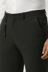 Men's Olive Slim Fit Trouser