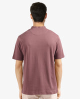 Men's Brown Casual Regular Fit Solid Half Sleeves Tshirt