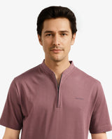Men's Brown Casual Regular Fit Solid Half Sleeves Tshirt