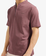 Men's Brown Casual Regular Fit Solid Half Sleeves Tshirt