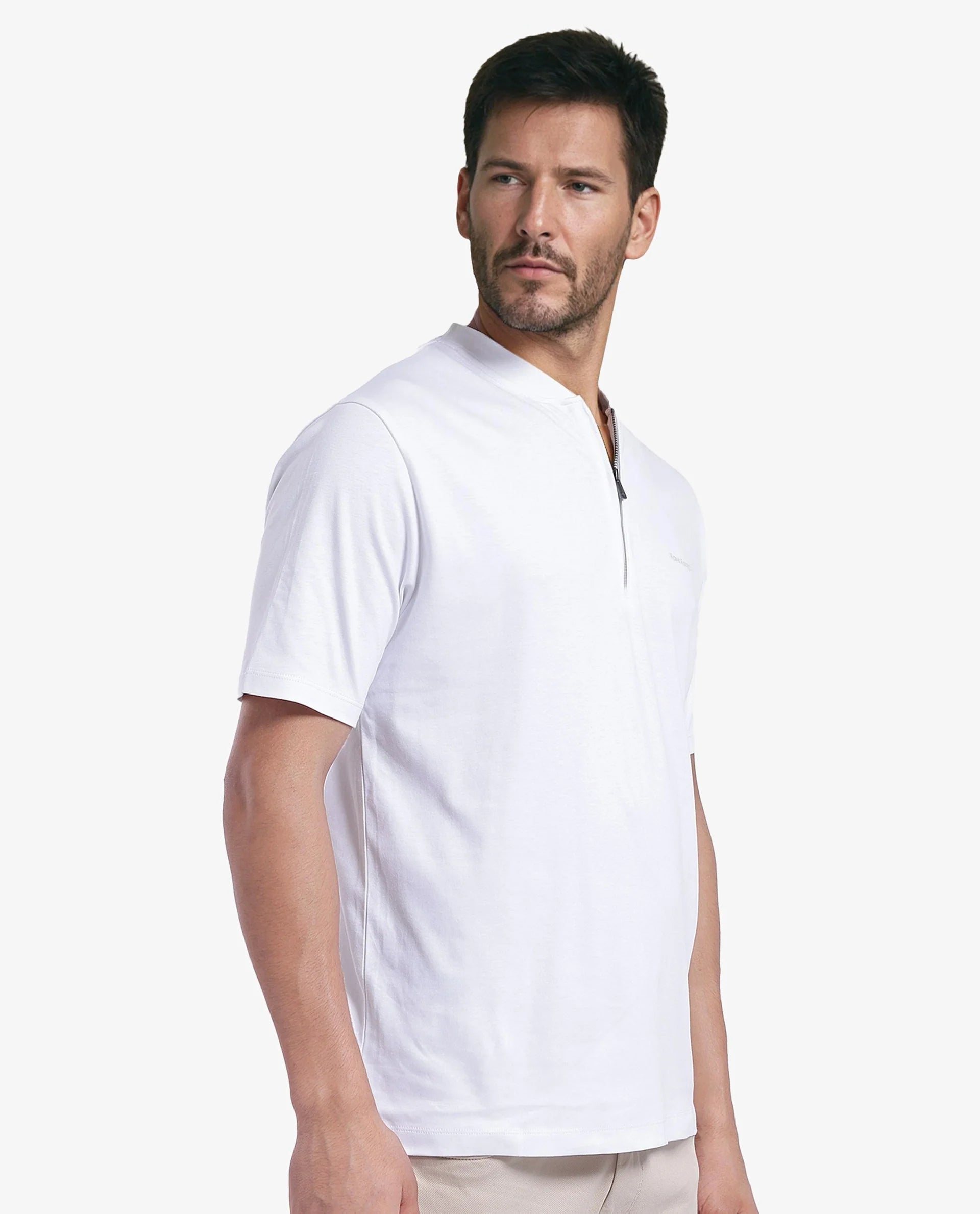 Men's White Casual Regular Fit Solid Half Sleeves Tshirt