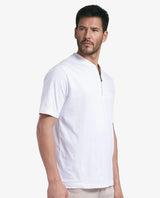 Men's White Casual Regular Fit Solid Half Sleeves Tshirt