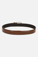 Men's Brown Solid Leather Belt and Wallet Combo
