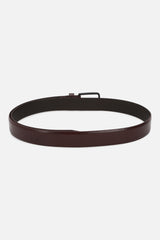 Men's Brown Solid Leather Belt and Wallet Combo