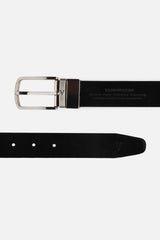 Men's Brown and Black Formal Leather Belt