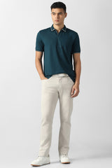 Men's Green Casual Solid Regular Fit Half Sleeves Tshirt
