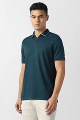 Men's Green Casual Solid Regular Fit Half Sleeves Tshirt