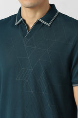 Men's Green Casual Solid Regular Fit Half Sleeves Tshirt