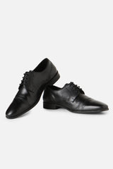 Men's Black Formal Solid Derby Shoes