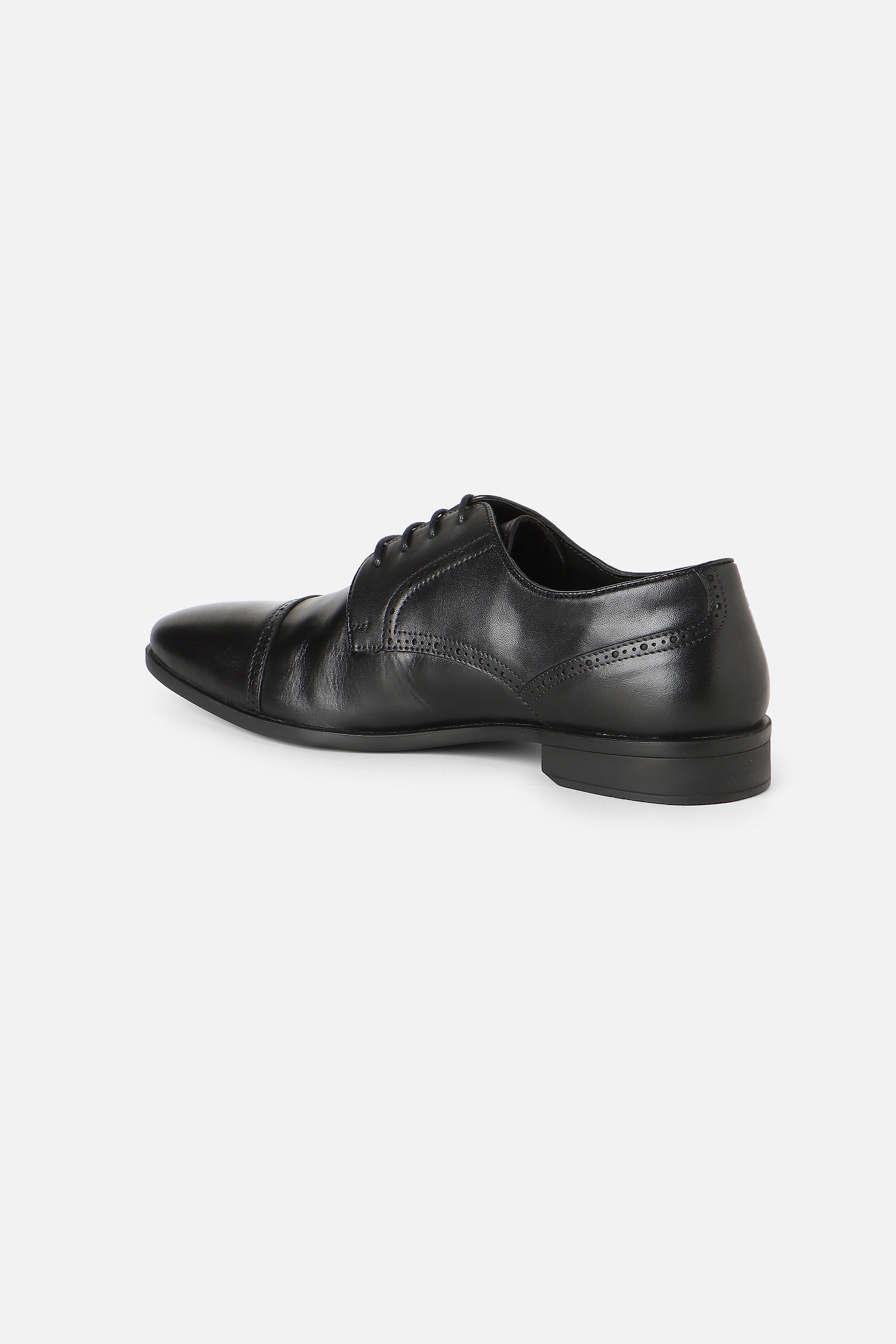 Men's Black Formal Solid Derby Shoes
